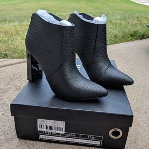 Black ankle booties